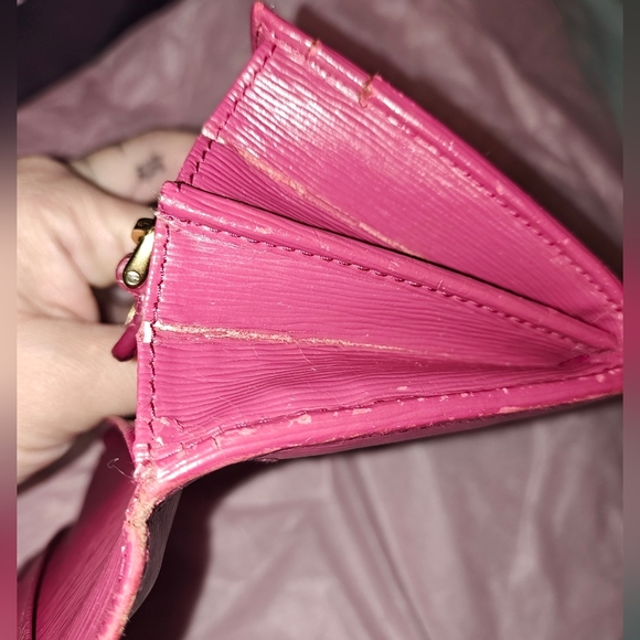 Prada Pink Saffiano Lux Leather Flap Continental Wallet - Picture 10 of 12